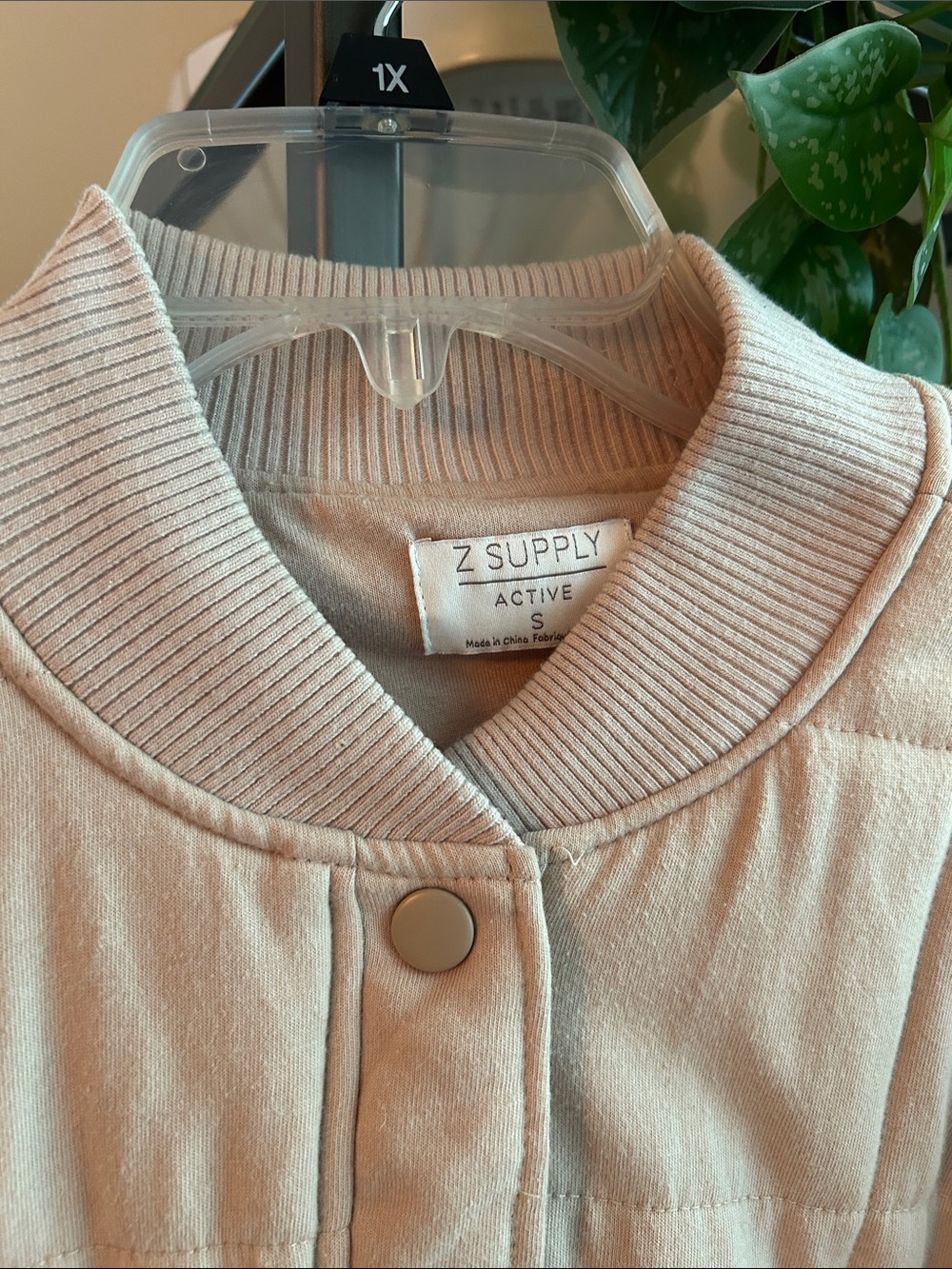 Z Supply Light Taupe Quilted Bomber Jacket - Picture 8 of 9